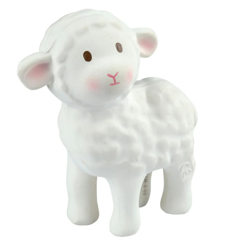 TIKIRI - BAHBAH THE LAMB NATURAL RUBBER TOY 5"H