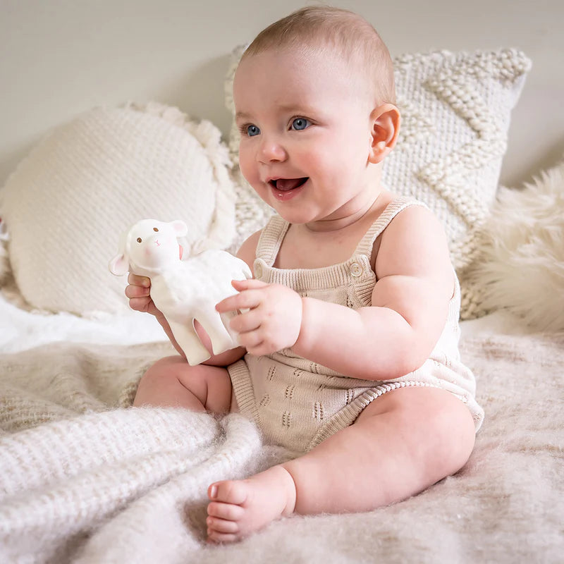 TIKIRI - BAHBAH THE LAMB NATURAL RUBBER TOY 5"H