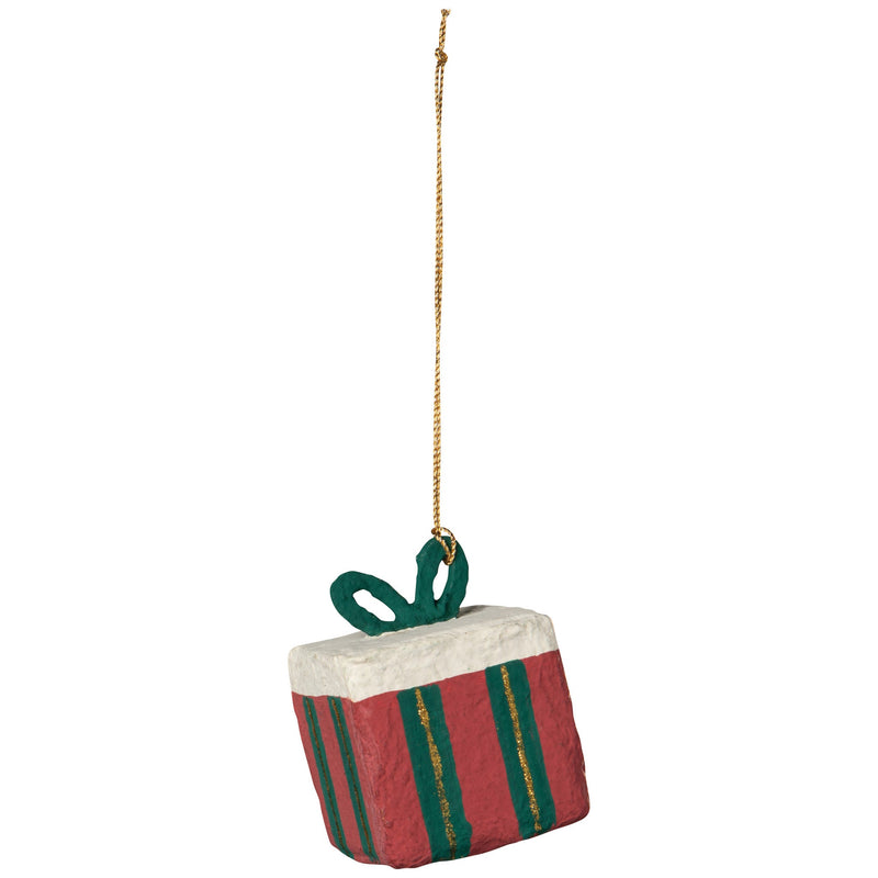Merry Medley Mache Christmas Tree Ornament — possible assortment styles; one random ornament included