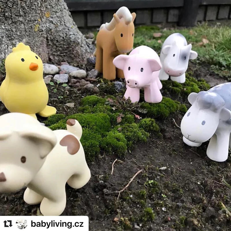 TIKIRI - COW NATURAL RUBBER TOY 5"H