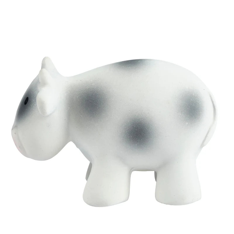 TIKIRI - COW NATURAL RUBBER TOY 5"H