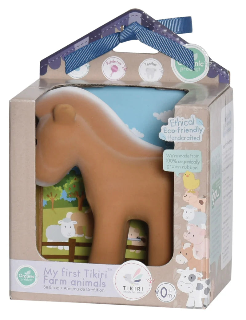 TIKIRI - HORSE NATURAL RUBBER TOY 5"H