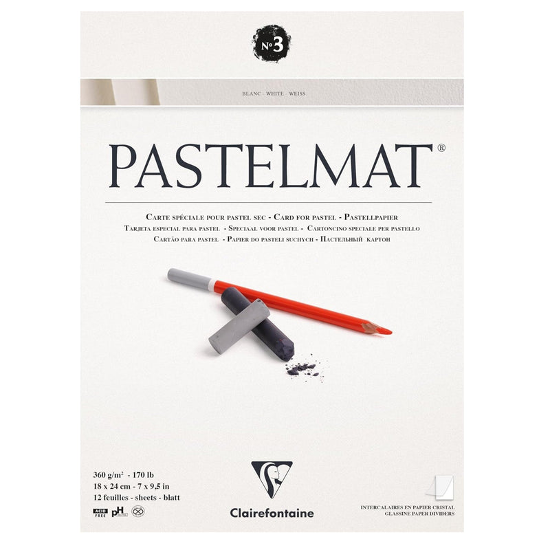 Pastelmat Pad N°3 360G  white 12 Sheets (7.1 x 9.4 in)
