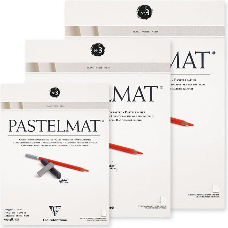 Pastelmat Pad N°3 360G  white 12 Sheets (7.1 x 9.4 in)