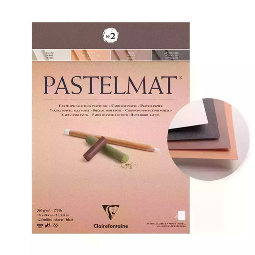 Pastelmat Pad N°2 360G  assorted  12 Sheets (7.1 x 9.4 in)