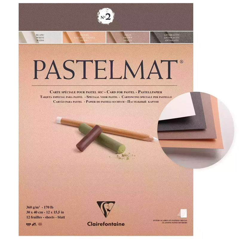 Pastelmat Pad N°3 360G  assorted 12 Sheets (11.8 x 15.7 in)