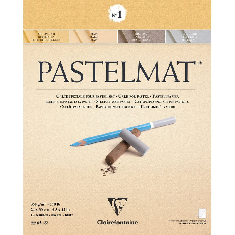 Pastelmat Pad N°1 360G assorted 12 sheets (9.4 x 11.8 in)