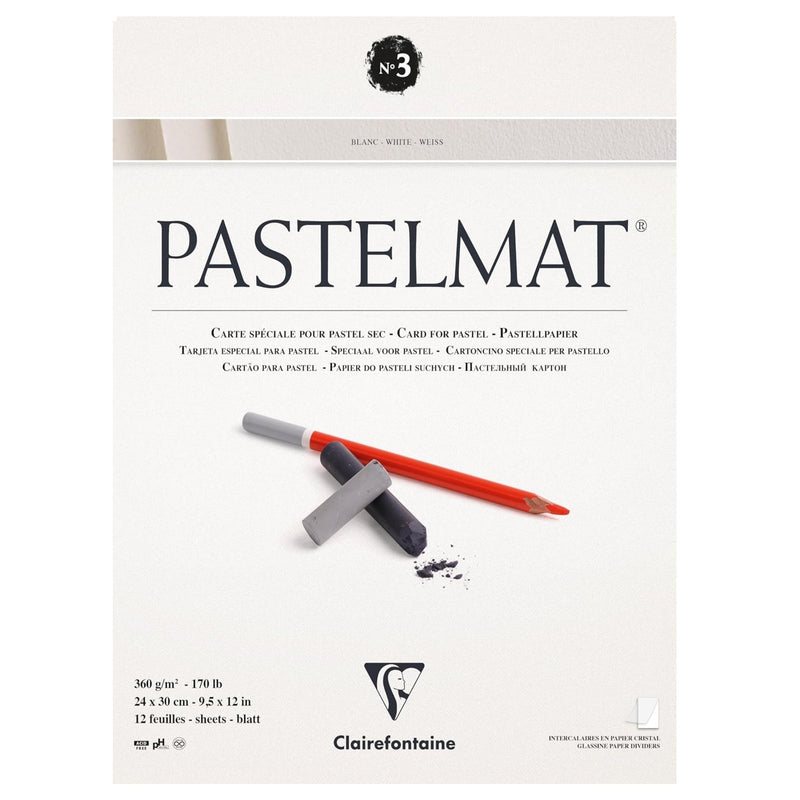 Pastelmat Pad N°3 360G white  12 Sheets (9.4 x 11.8 in)