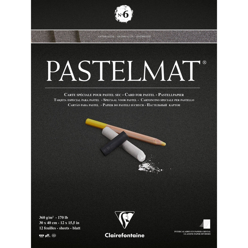 Pastelmat Pad N°6 360G  anthracite 12 sheets (11.8 x 15.7 in)