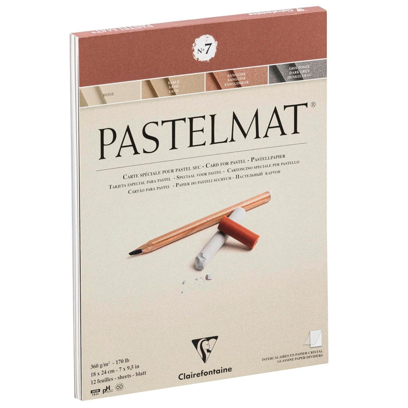 Pastelmat Pad N°7 360G  anthracite  12 sheets (7.1 x 9.4 in)