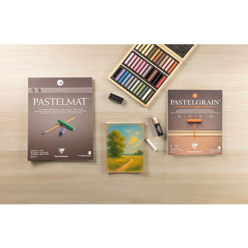 Pastelmat Pad N°7 360G  anthracite  12 sheets (7.1 x 9.4 in)