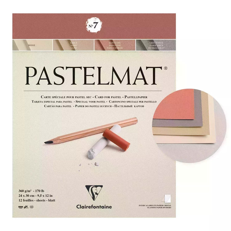Pastelmat Pad N°7 360G  Anthracite  12 Sheets (9.4 x 11.8 in)