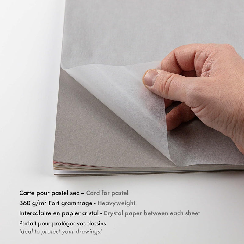 Pastelmat Pad N°7 360G  Anthracite 12 Sheets (11.8 x 15.7 in)