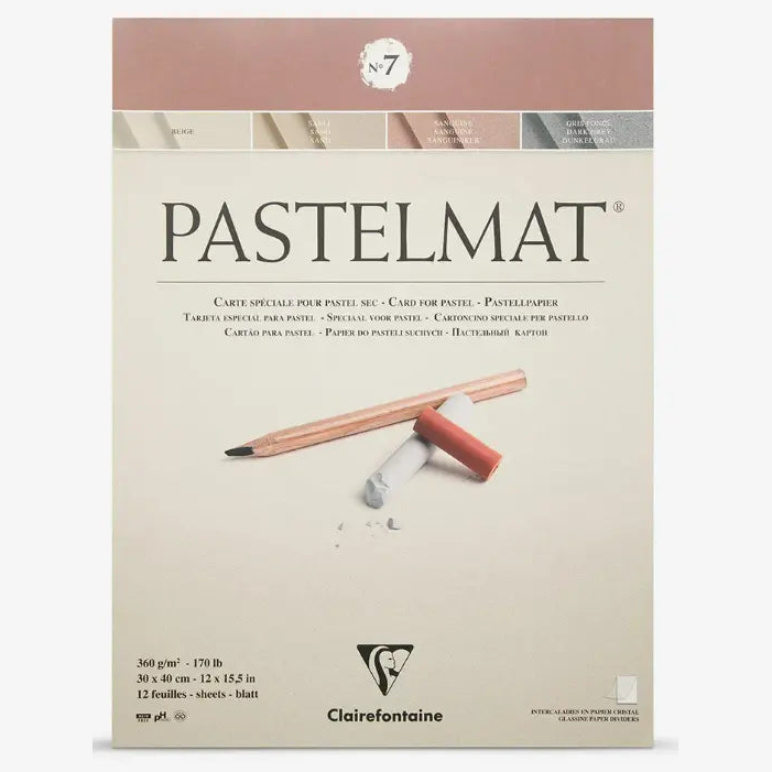 Pastelmat Pad N°7 360G  Anthracite 12 Sheets (11.8 x 15.7 in)