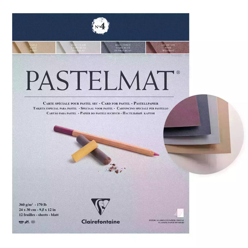 Pastelmat Pad N°4 360G assorted  12 Sheets (9.4 x 11.8 in)