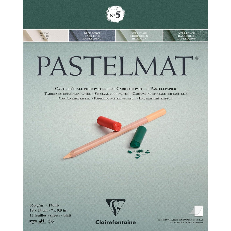Pastelmat Pad N°5 360G  assorted  12 Sheets (7.1 x 9.4 in)