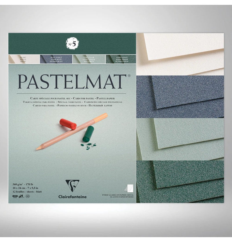 Pastelmat Pad N°5 360G  assorted  12 Sheets (7.1 x 9.4 in)