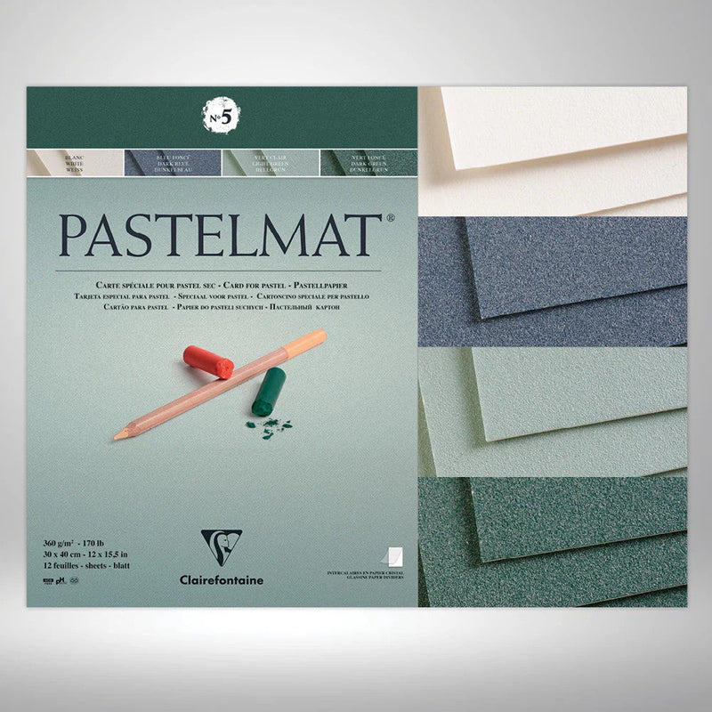 Pastelmat Pad N°5 360G  assorted  12 Sheets (9.4 x 11.8 in)