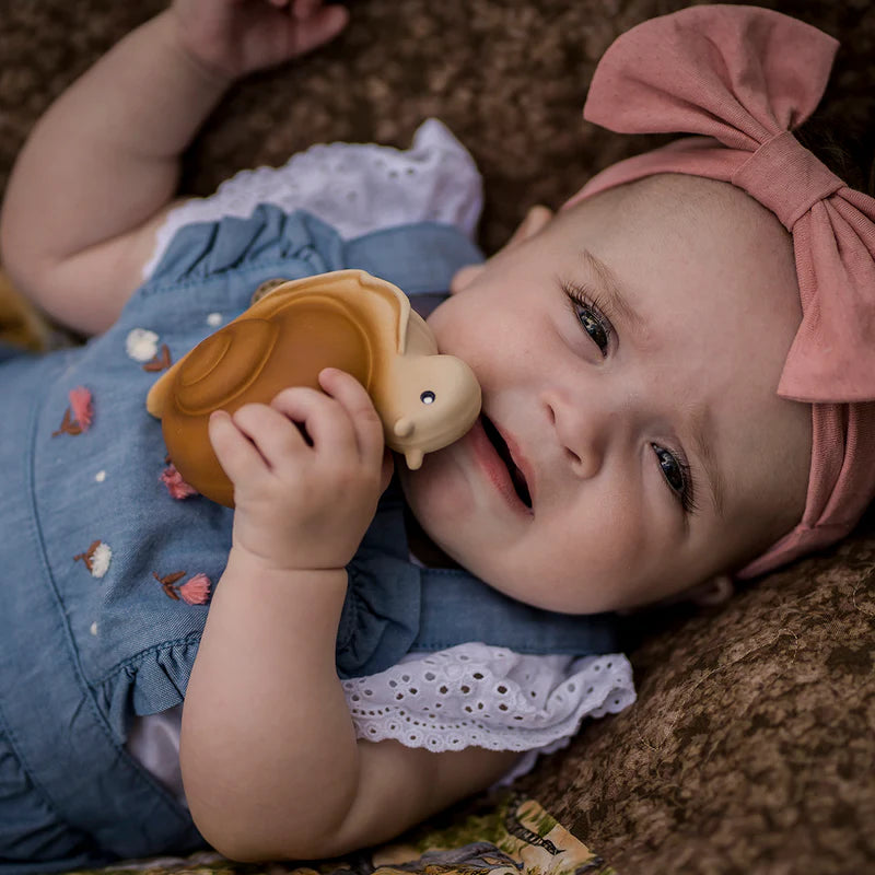 TIKIRI - SNAIL NATURAL RUBBER TOY 2.5"H