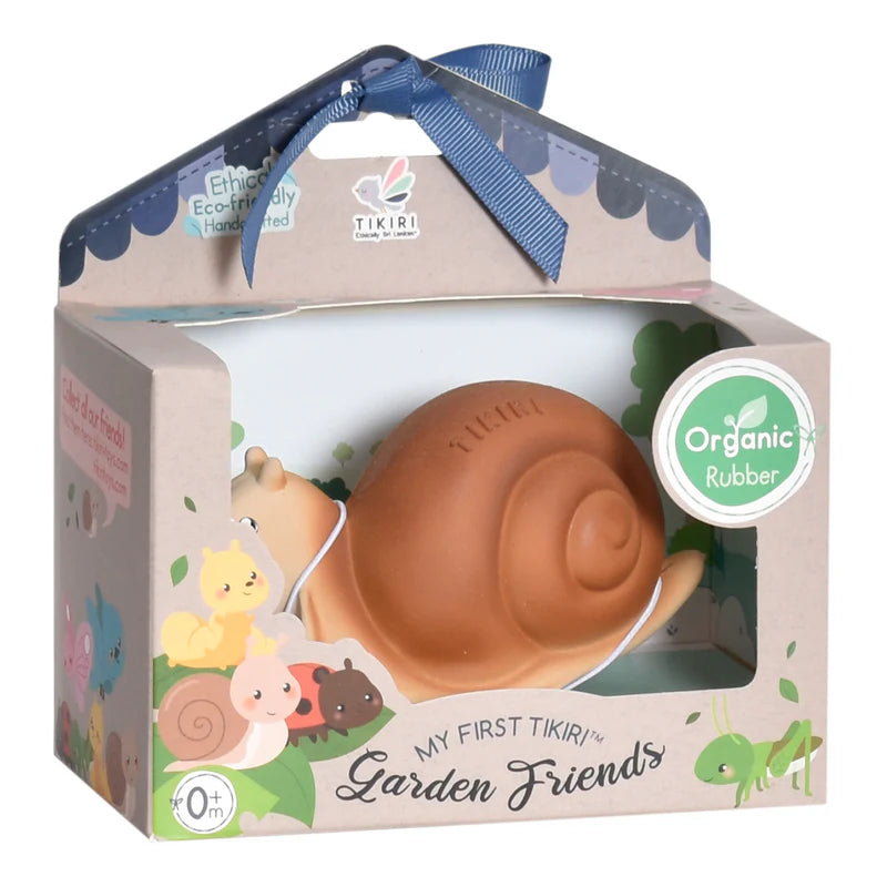 TIKIRI - SNAIL NATURAL RUBBER TOY 2.5"H