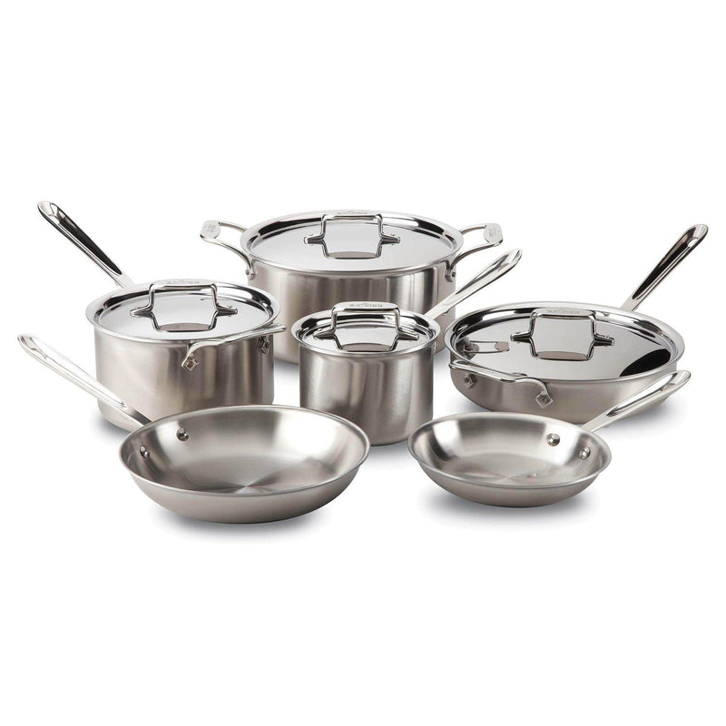 All-Clad - D5 Stainless Brushed 5 - Ply Bonded Cookware Set - 10-Piece Set