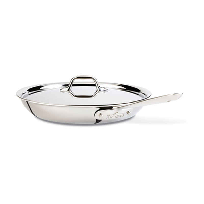 All-Clad - D3 Stainless 3 - Ply Bonded Cookware - Fry Pan with Lid - 12Inch