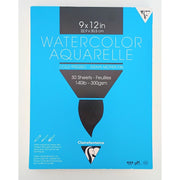 Watercolor Drawing pad Glued 30 sheets 300G (9  x 12 in)