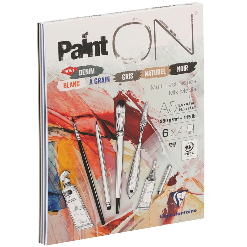 Paint'On 250G N°6 assorted Pad 24 sheets A5 (5.8 x 8.3 in)