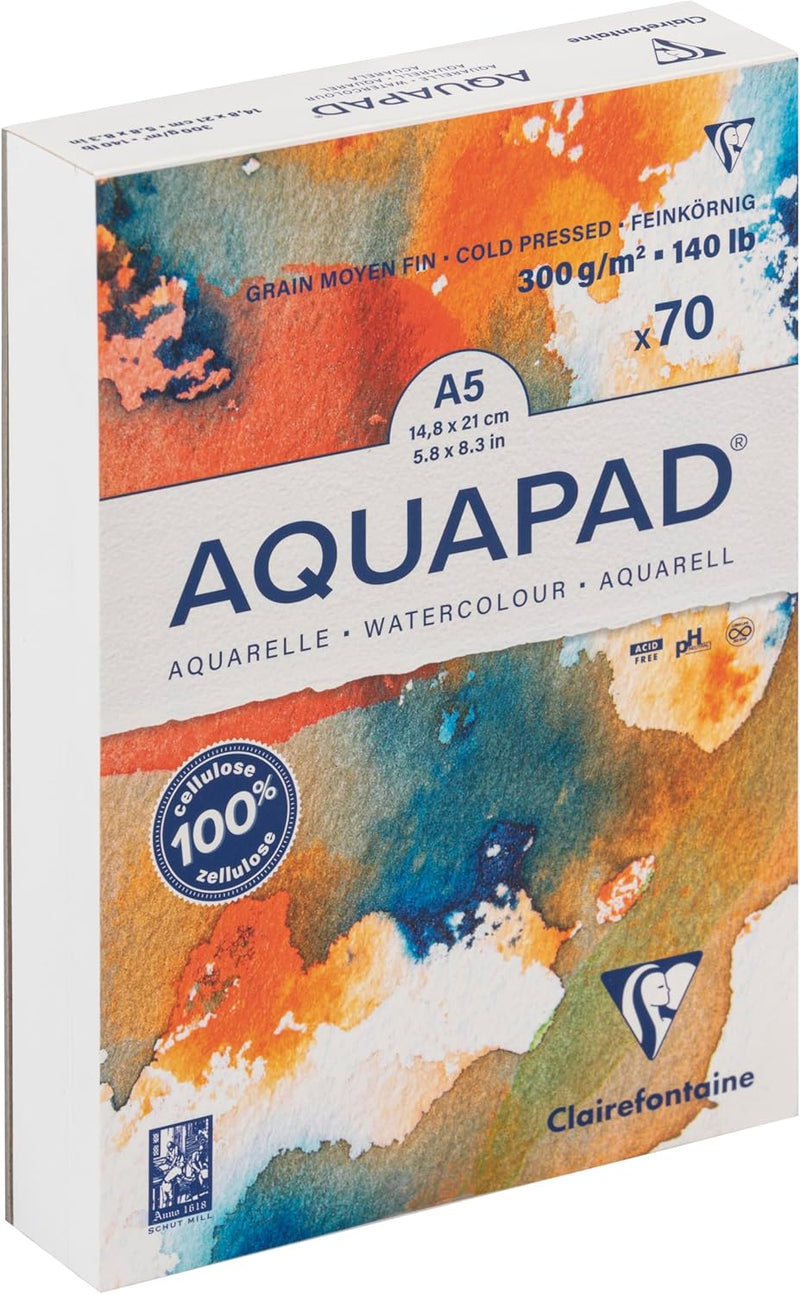 Clairefontaine - Aquapad glued pad A6 50sh 300g