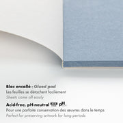 Paint'On Drawing pad  250G jean blue  15 sheets A5 (5.8 x 8.3 in)