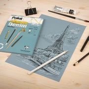 Paint'On Drawing pad  250G jean blue  15 sheets A5 (5.8 x 8.3 in)