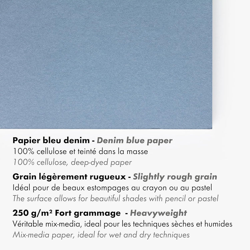 Paint'On Drawing pad 250G jean blue 15 sheets A3