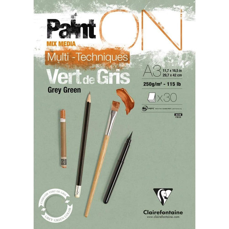 Drawing pad  Paint'On 250G Gray Green 30 sheets  A3