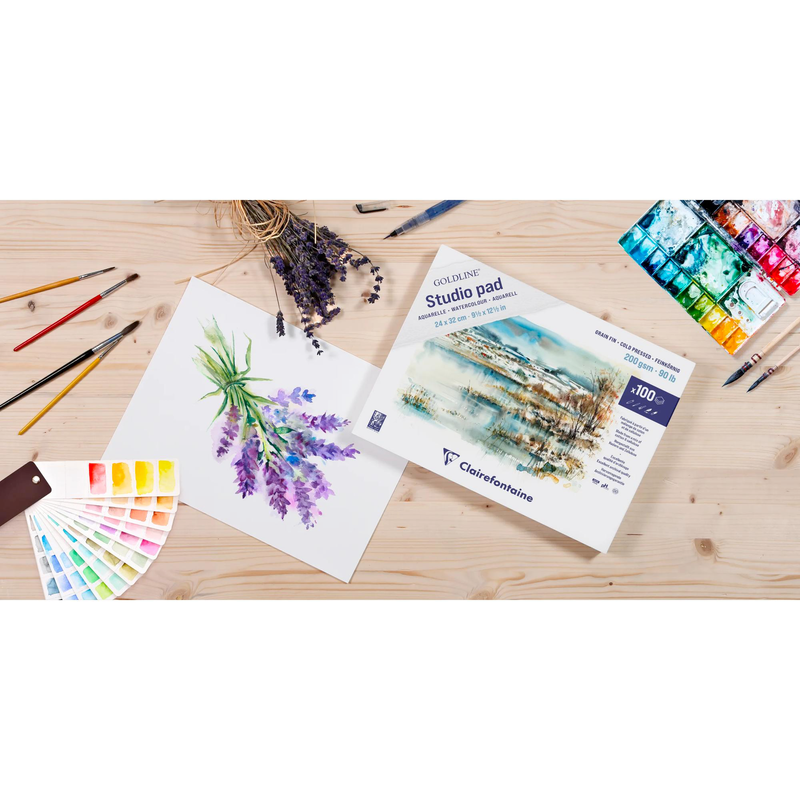 Watercolour Glued Pad Goldline Studio 200G 50 sheets (11.8 x 15.7 in)