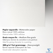 Goldline Aqua 300G medium fine grit white50 sheets A4