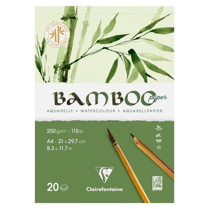 Clairefontaine Bamboo watercolour drawing pad – A4 portrait