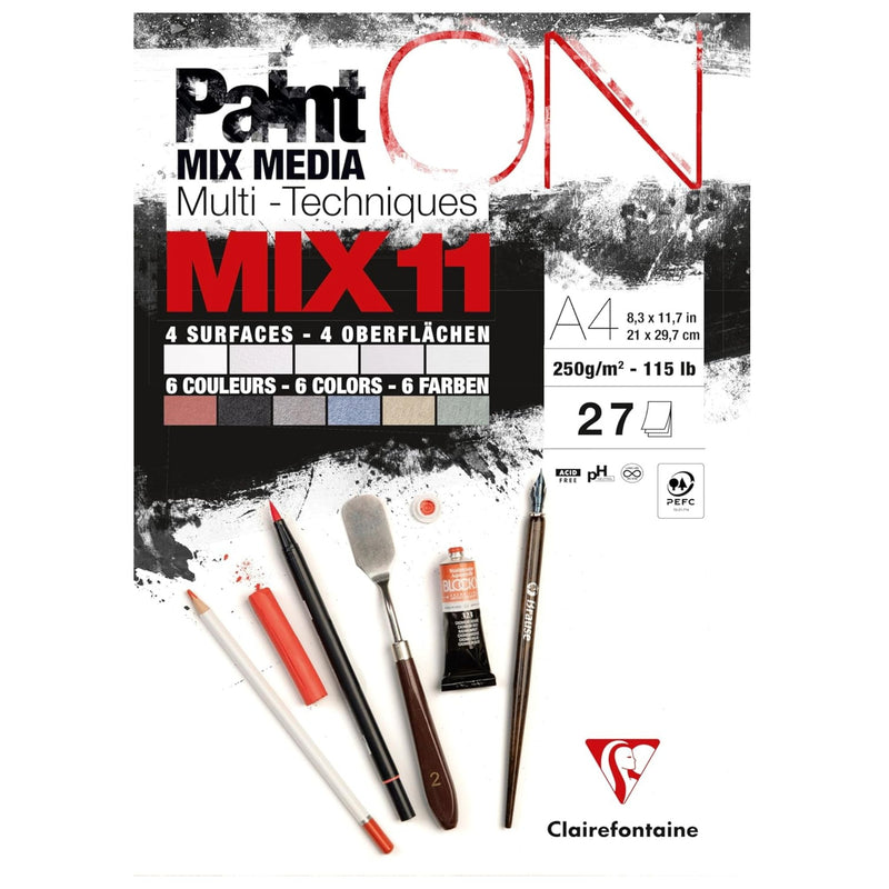 Paint'On  Mix11 27 sheets assorted 5W*3sh + 6C*2sh A4 (8.25 x 11.75 in)