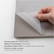 PastelGrain glued pad n°1 360G grey shades assorted 12 sheets (7.1 x 9.4 in)