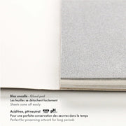 PastelGrain glued pad n°1 360G grey shades assorted 12 sheets (9.4 x 11.8 in)