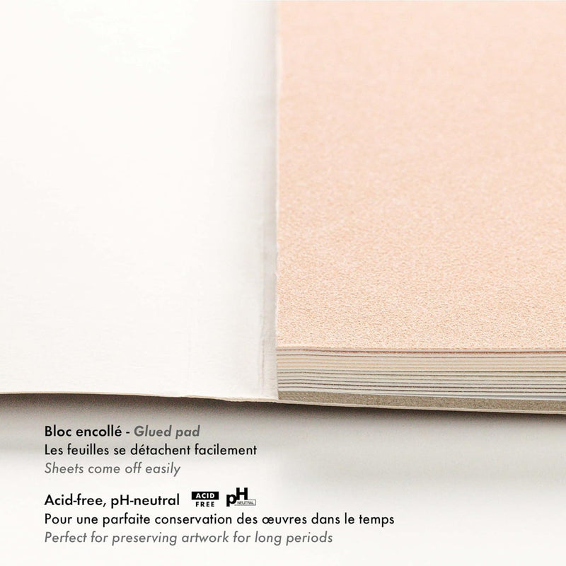 PastelGrain glued pad n°2 360G natural shades assorted 12 sheets (7.1 x 9.4 in)