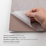 PastelGrain glued pad n°2 360G natural shades assorted 12 sheets (7.1 x 9.4 in)