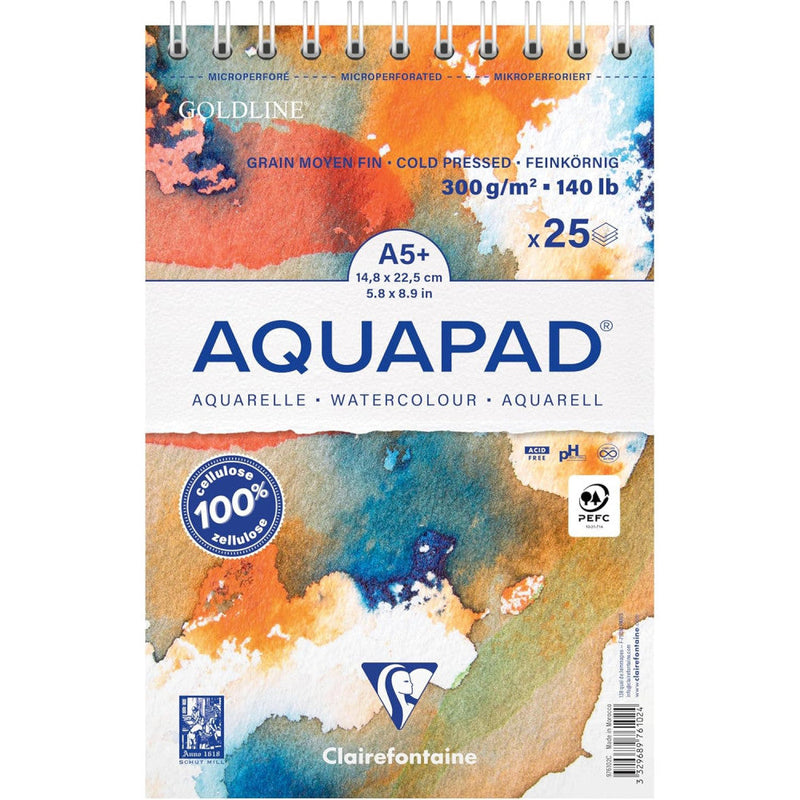 AquaBloc drawing pad 300G wirebound 25 sheets A5+