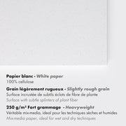 Glued Drawing Pad Paint'On Misca 250G 15 sheets A4 (8.25 x 11.75 in)