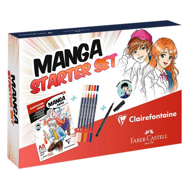 Clairefontaine - Manga Starter Set Clairefontaine A5 Manga Pad and Sketch markers