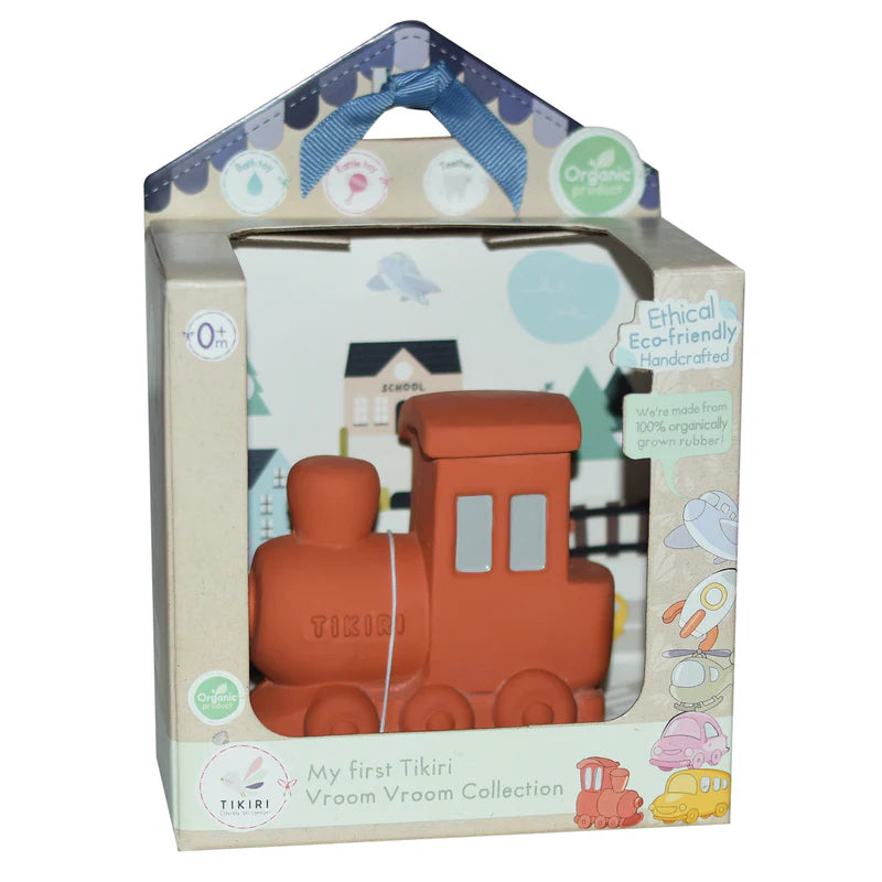 TIKIRI - TRAIN NATURAL RUBBER TOY 3"H