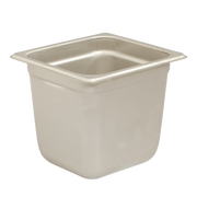 Browne - Steam Pan - Anti - Jam - 1 / 6 Size - Stainless Steel - 25GA - NSF | 6 in / 15.2 cm