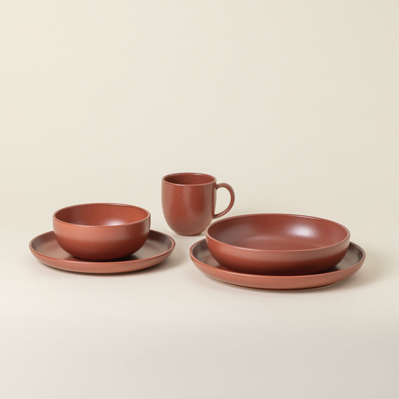 Pacifica - Cayenne Red 5-piece Dinnerware Set