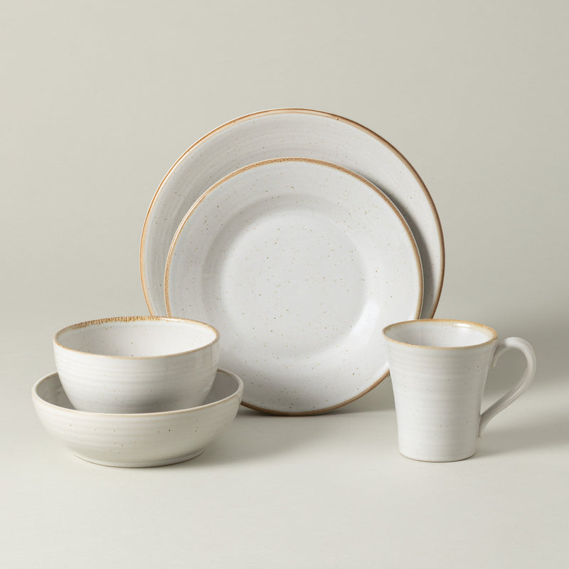 Sardegna - White 5-piece Dinnerware Set
