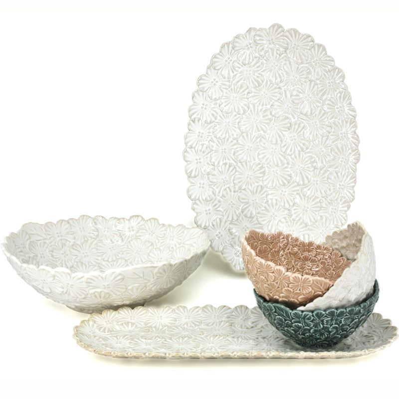 BIA - BOUQUET Textured Oval Serving Platter