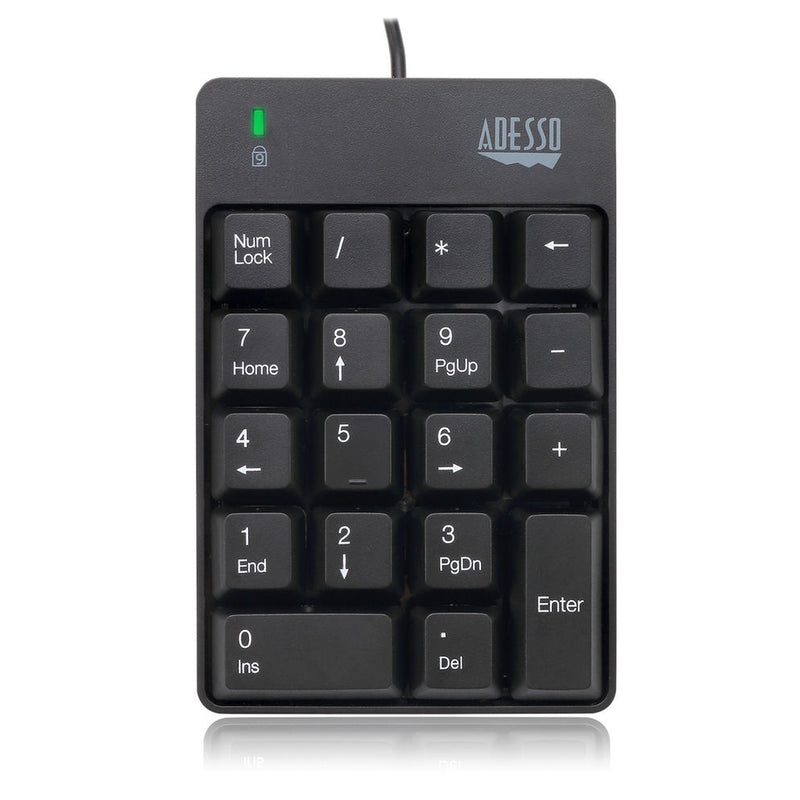 Adesso - Adesso Keypad Wired Mechanical Numeric 18 Keys Spill Resistant - Black